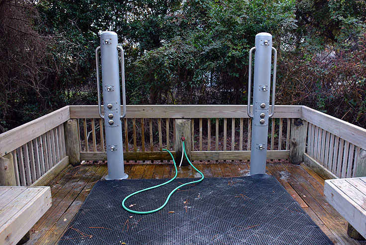 Showers at Folly Field Park in Hilton Head, SC