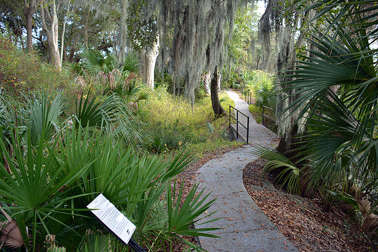 A walking path at Fort Mitchel in Hilton Head, SC